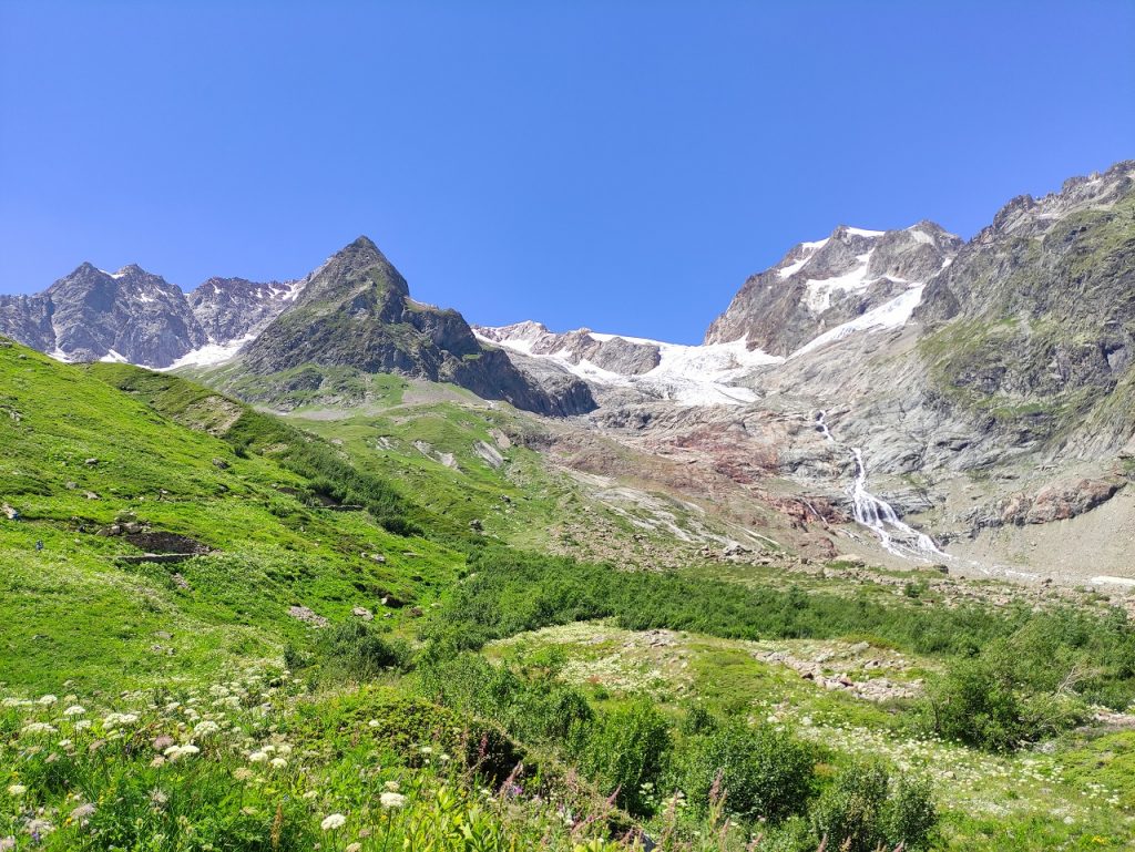 TMB Alpe inférieure de la Lée-Blanche glacier